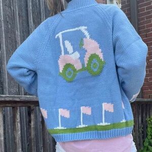 COUNTRY CLUB BRUNCH  CARDIGAN SWEATER!!!! Super cute! L